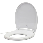 Bemis H900NL (White) Radiance series Luxury Round Heated Toilet Seat w/ Soft Close & Night Light, Plastic Bemis